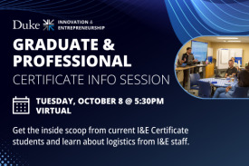 Graduate and Professional Certificate Information Session. Tuesday, October 8 at 5:30pm. Virtual